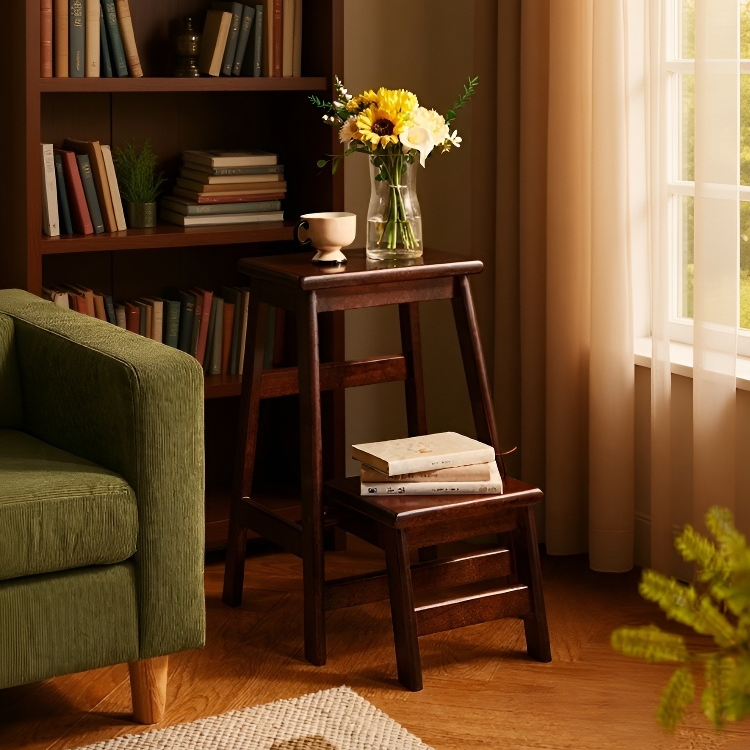 デュアル目的ラダー階段チェア 木製ベンチ