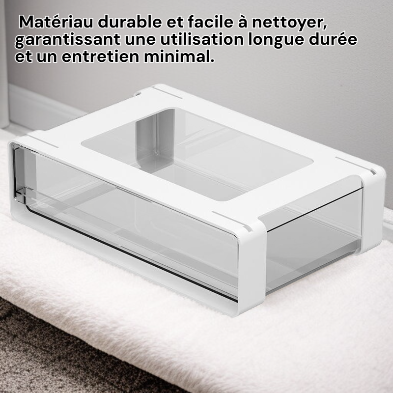 Support de rangement de documents transparent sous le bureau, installation sans perçage