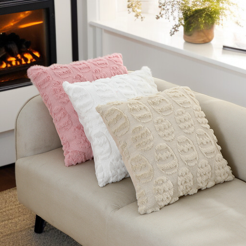抱枕套毛絨靠墊套趣味節慶佈置客廳沙發靠枕套