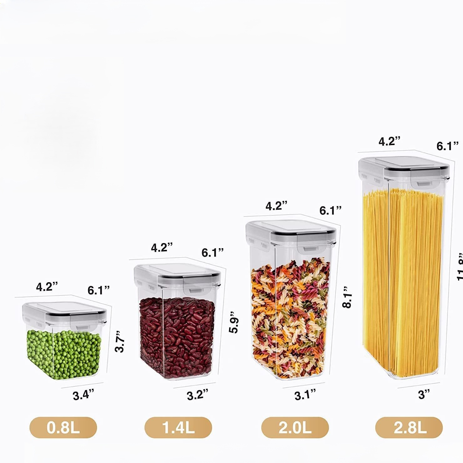 帶標籤食品儲物盒