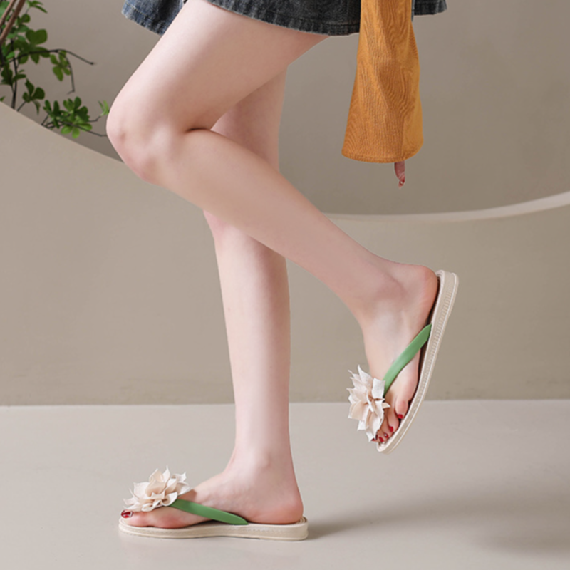 Floral Print Flip-Flops