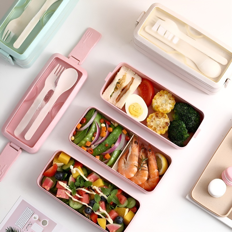 學生大容量三層飯盒