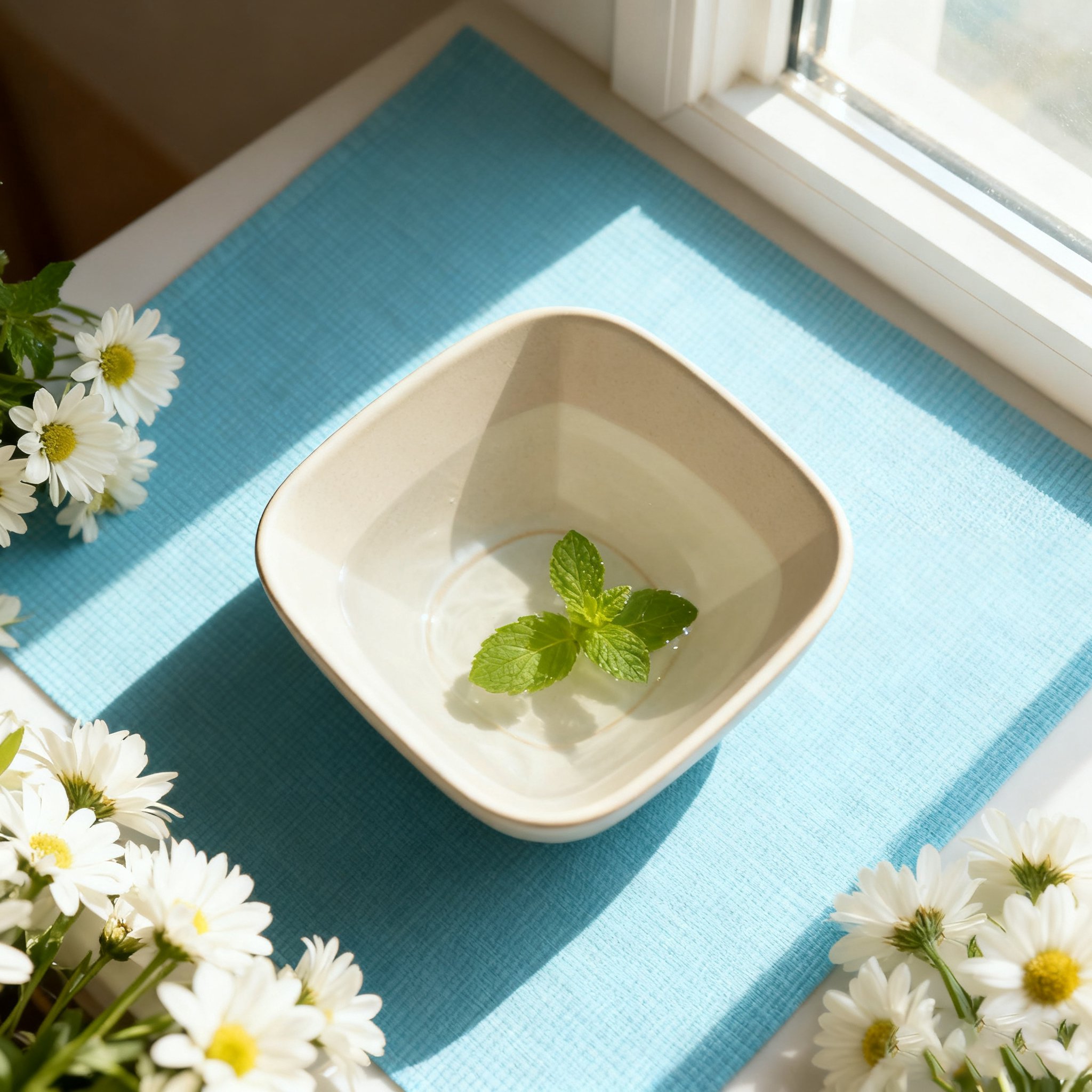 Hellkhakifarbene quadratische Servierschüssel im 3er-Set