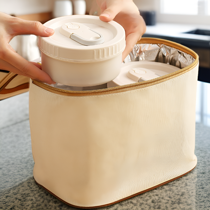 Przenośny, izolowany lunchbox dla jednej osoby, idealny dla uczniów