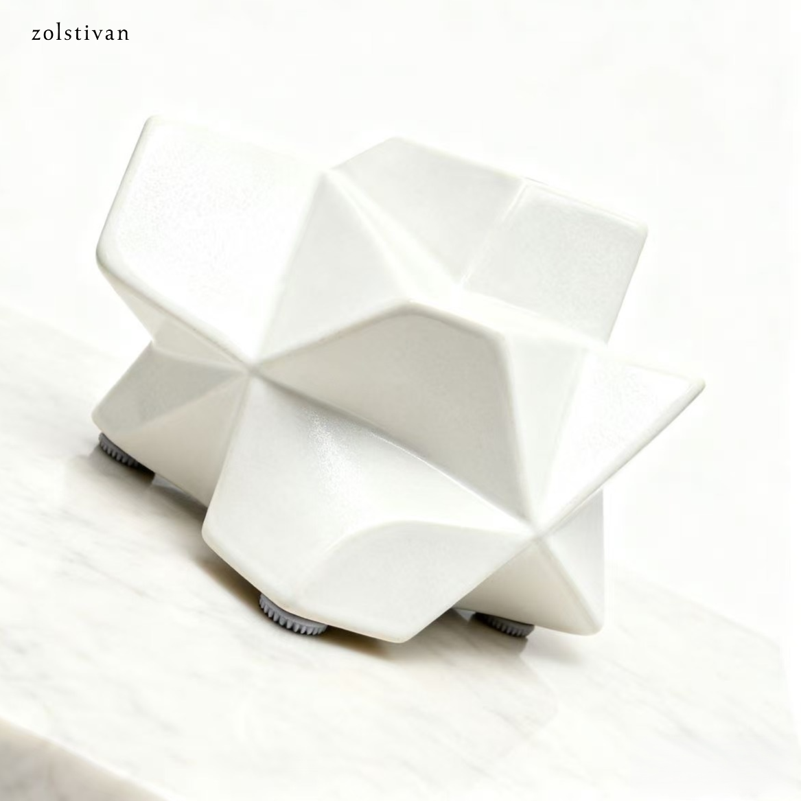 기하학적 세라믹 장식품 (3개)