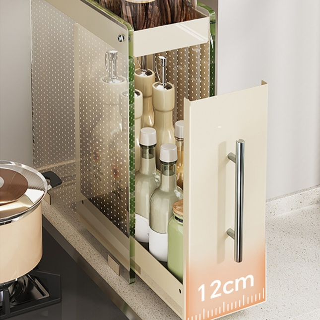 주방 슬라이드 조미료 선반