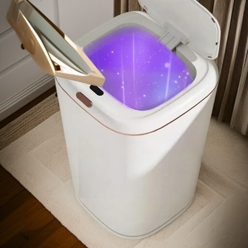 Smart Sensor Large Capacity Waterproof Trash Bin, Electric Bin for Kitchen and Bathroom