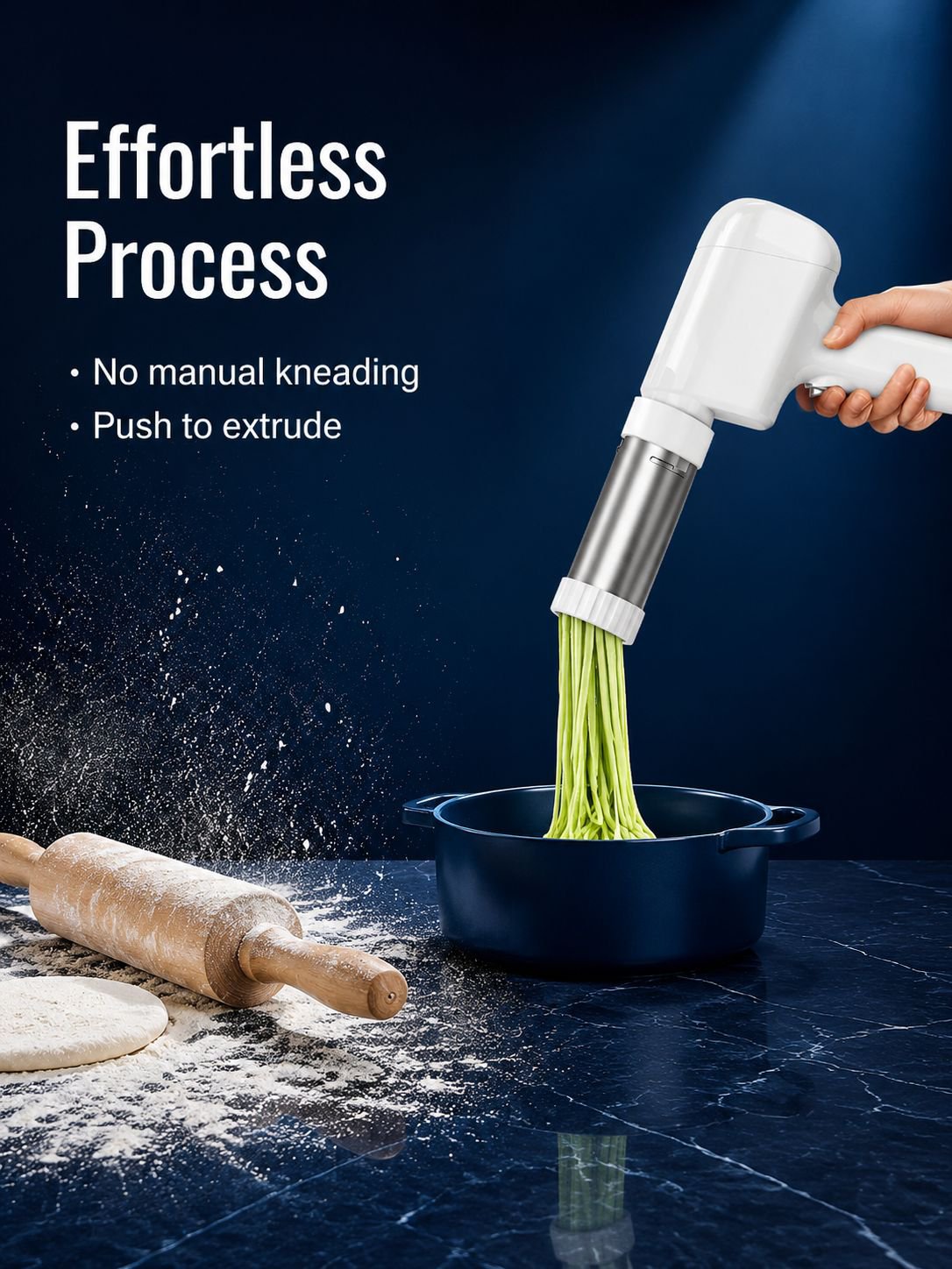Mini pasta machine for fresh noodles