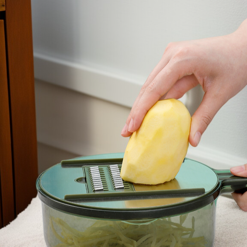 Multifunktionaler Gemüseschneider aus Edelstahl für die Küche