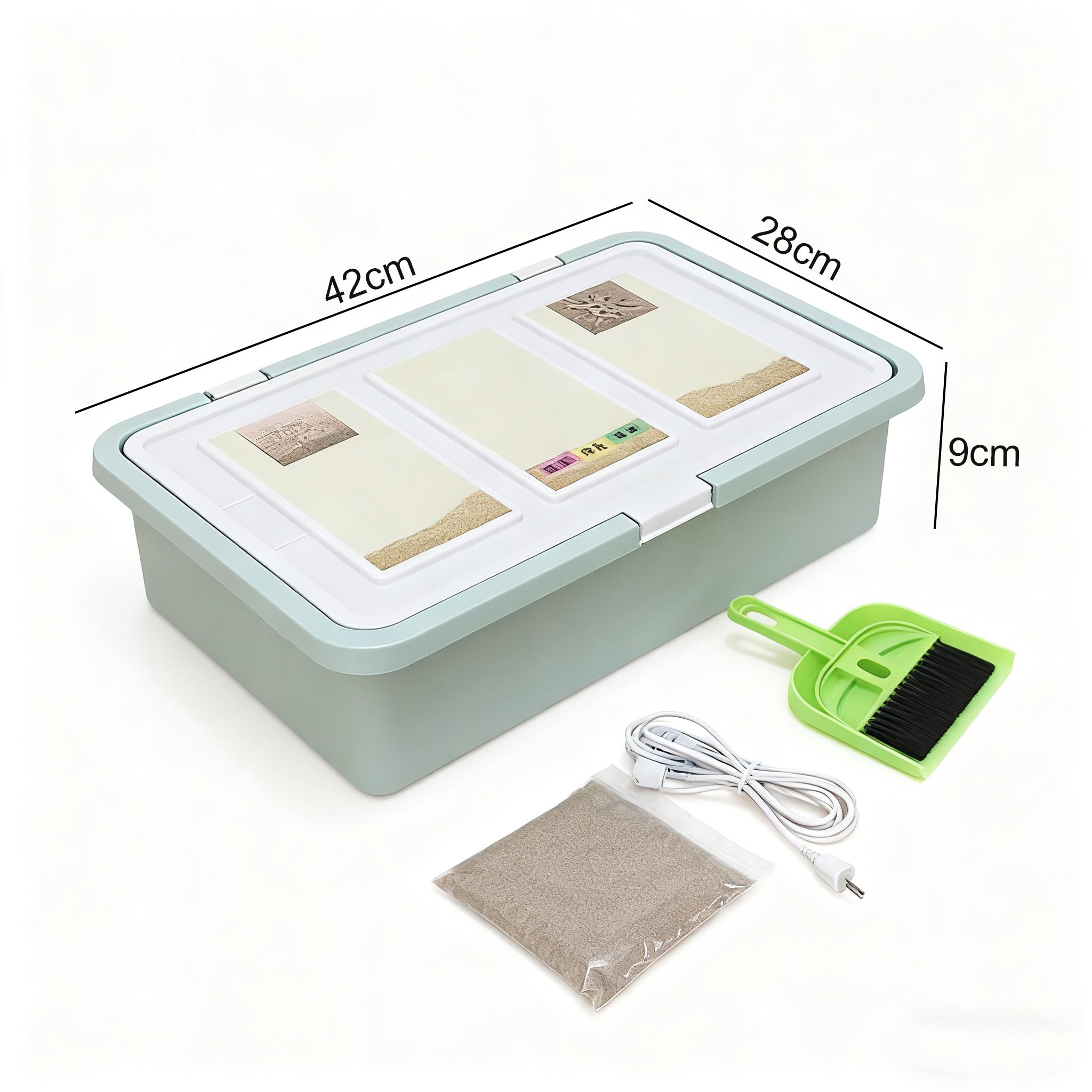 Ukázka hotových pískových obrázků