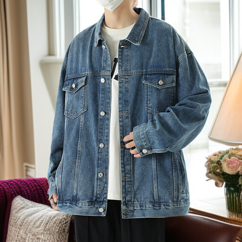 남성 캐주얼 데님 코트