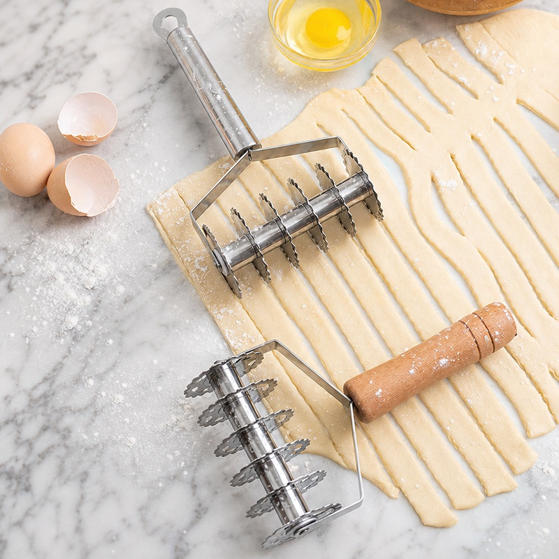 Stainless Steel Bread Slicing Knife with Wooden Handle