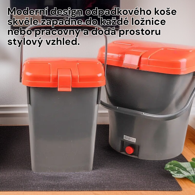 Moderní odpadkový koš do ložnice nebo pracovny