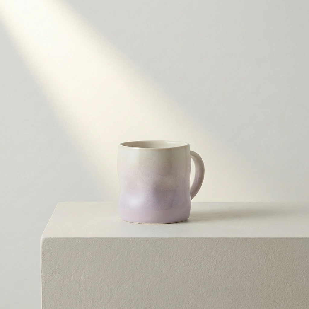 手作り陶器のコーヒーカップ