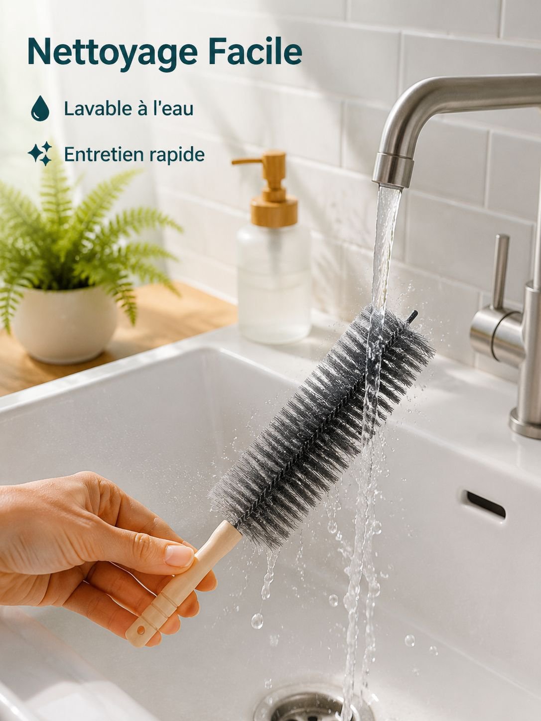 Brosse de nettoyage pour ventilateur et outil de nettoyage des fentes