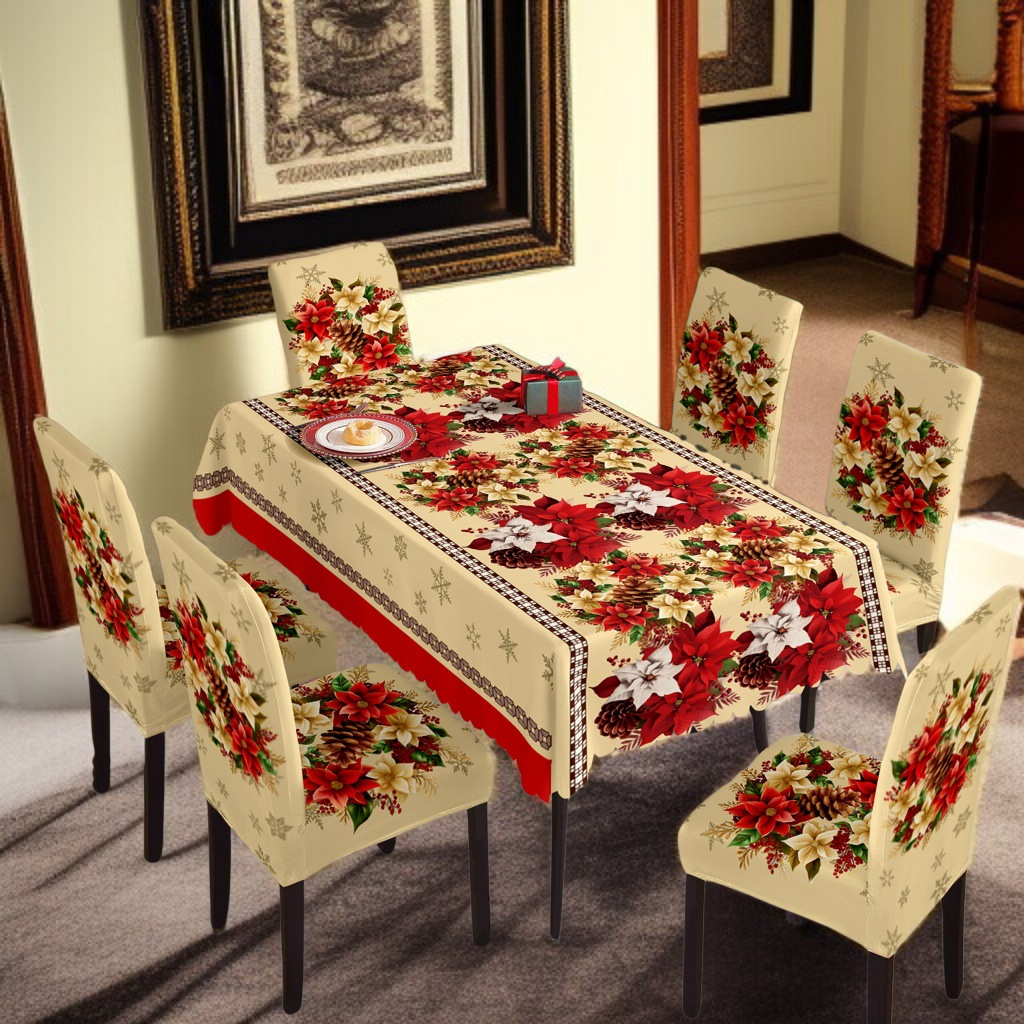 節慶裝潢印花防水桌布