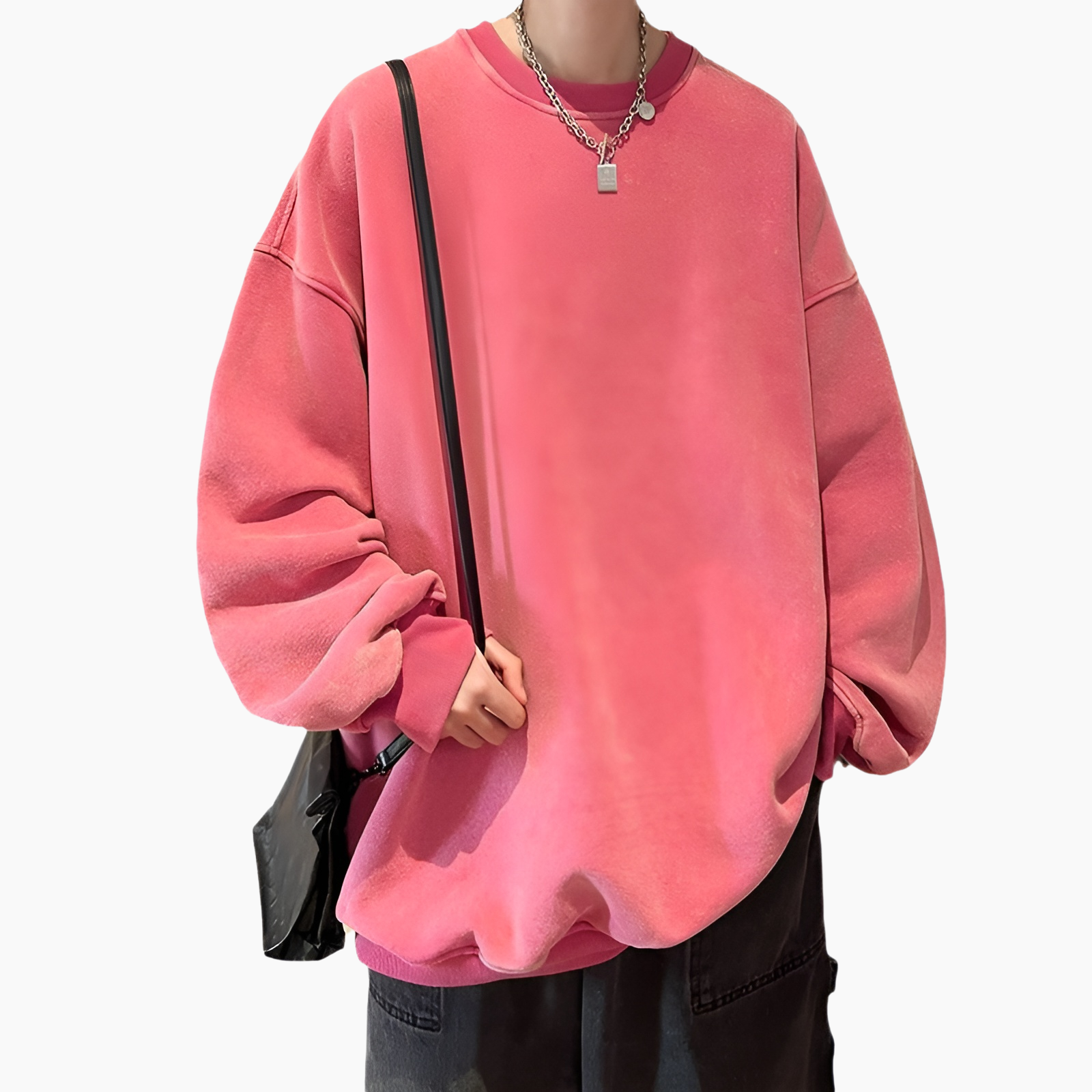 春と秋に着るメンズのタイダイ染めラウンドネックスウェットシャツ、ウォッシュ加工とダメージ加工を施したアメリカンレトロスウェットシャツ、ヘビーウェイトジャケット、トレンドブランド、長袖オーバーサイズスウ