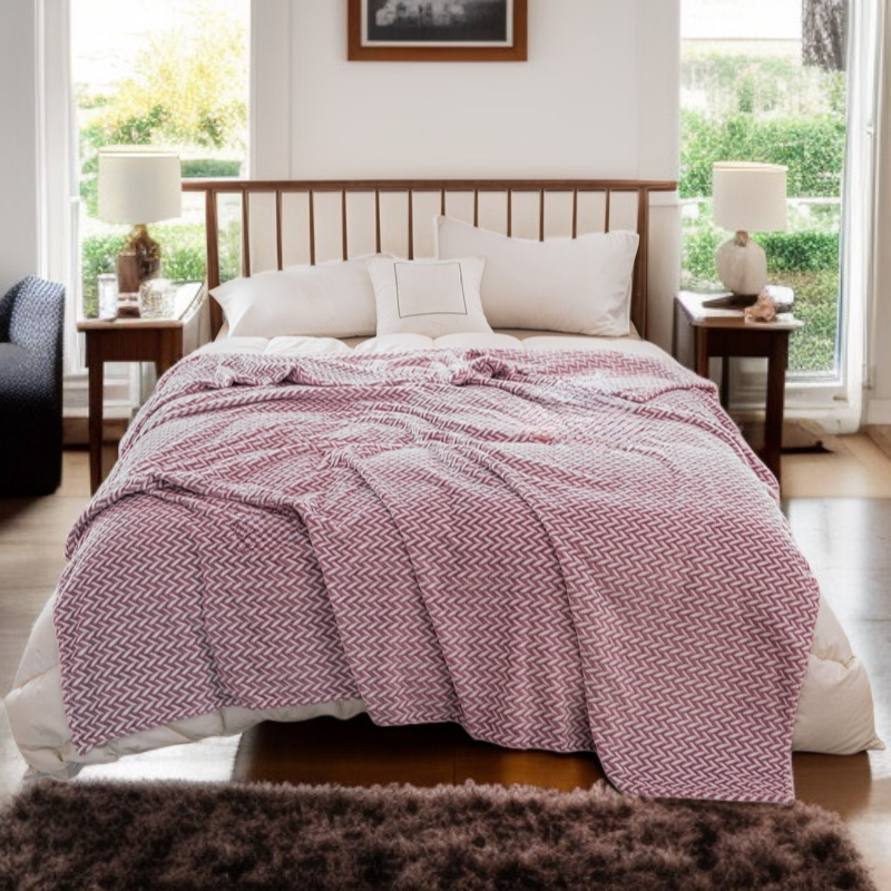 다기능 코랄 플리스 염색 담요