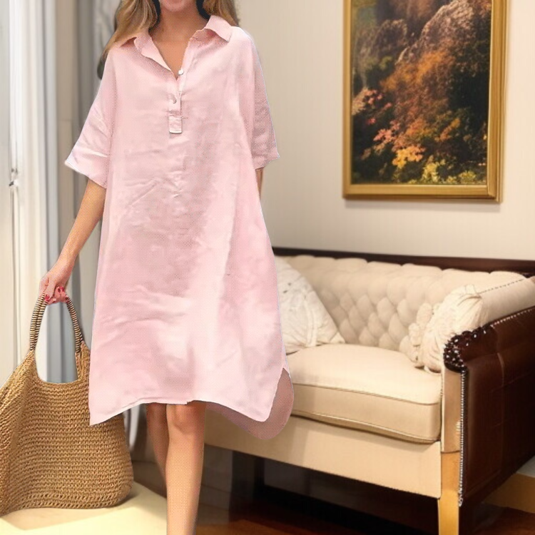 캐주얼 면 마 롱 원피스 넥 단추 무지 롱 원피스 캐주얼 면 마 롱 원피스 무지 원피스