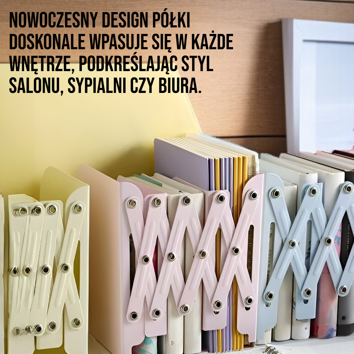 Półka do książek z metalu