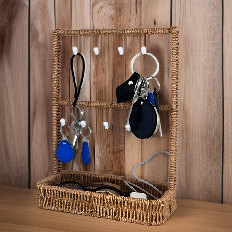 친환경 소재 등나무 키홀더 클로즈업