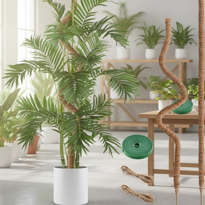 Monstera Stützstab, Moosstab für Grünlilie, Pflanzenstütze aus Kokosfaser
