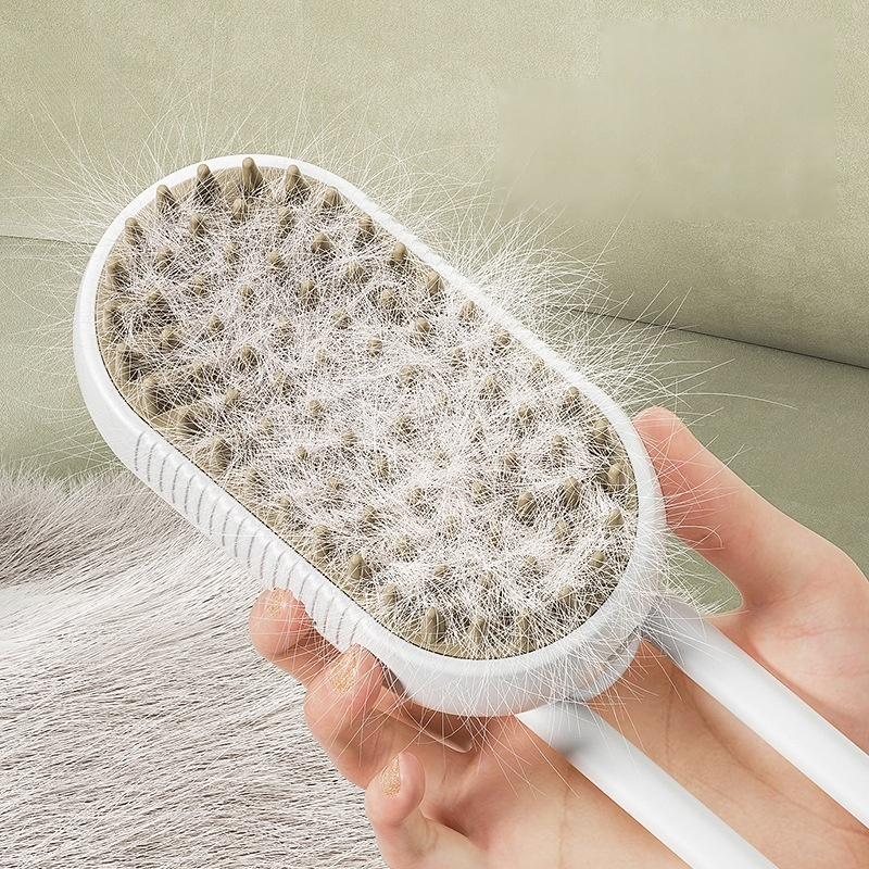 Brosse de massage pour le bain et l'élimination des poils de chat et de chien
