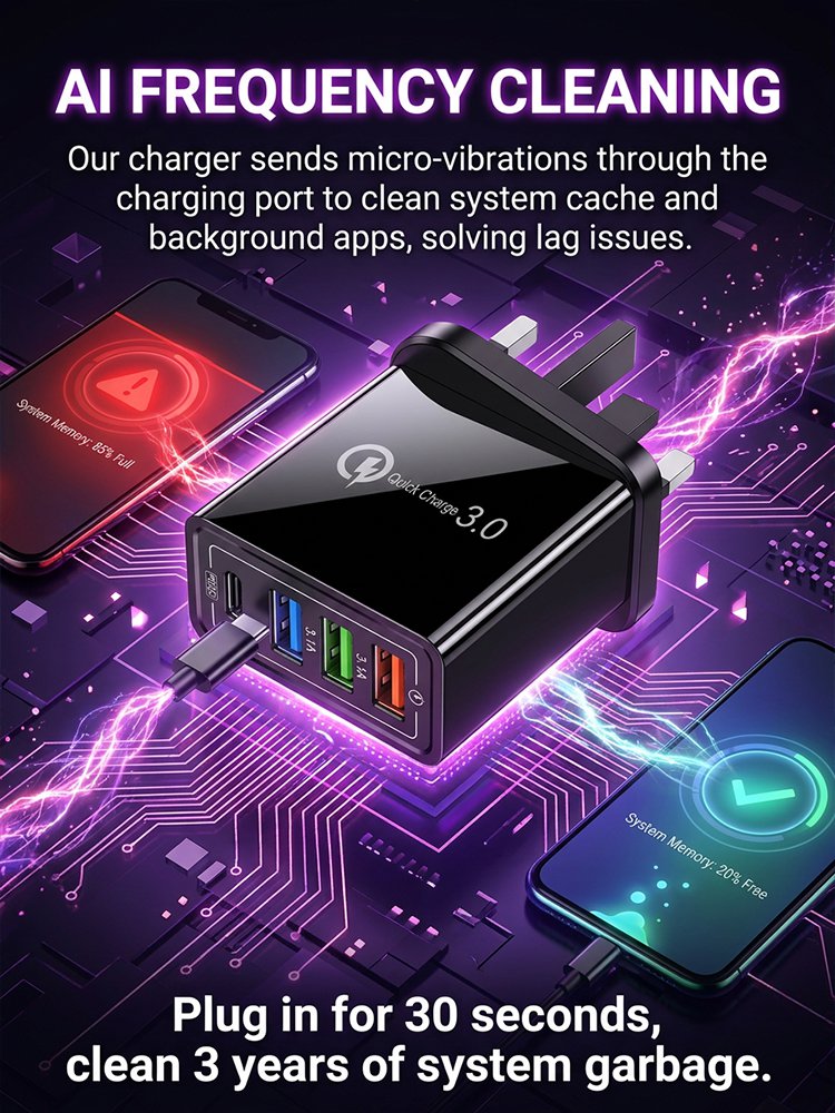 Triple Your Phone Lifespan. Smart 4-Port Charger. Pro Power Tech. 50% Off Today.