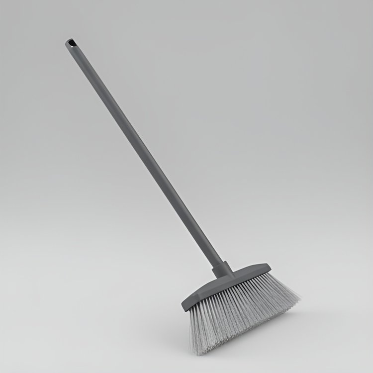 회색 간단한 가정용 빗자루(2팩)