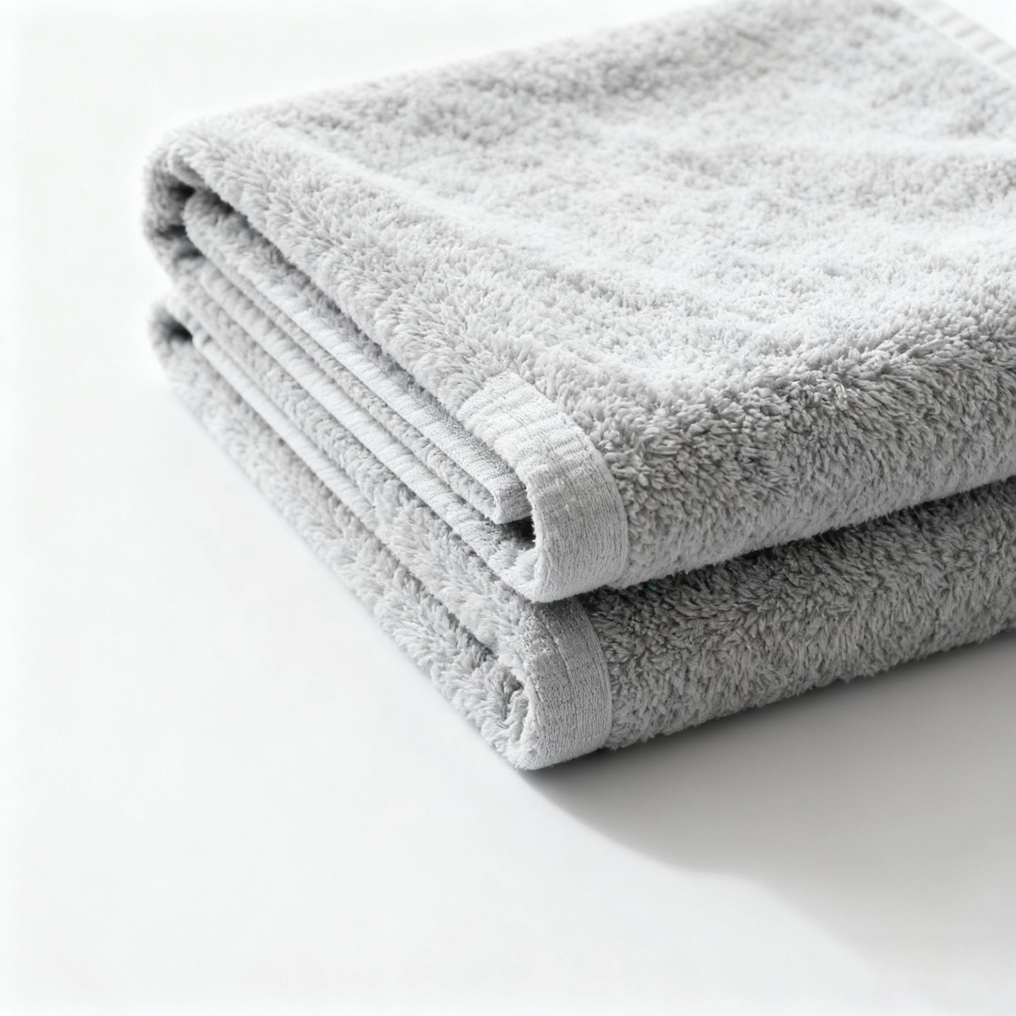 회색의 부드럽고 편안한 목욕타월(2팩)