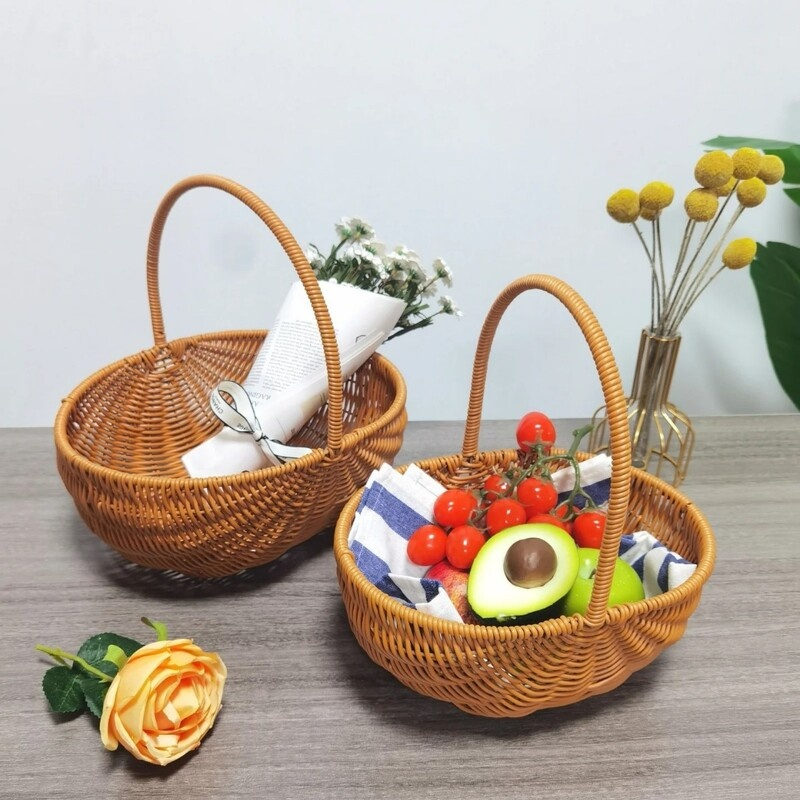 모조 등나무 바구니 장식품