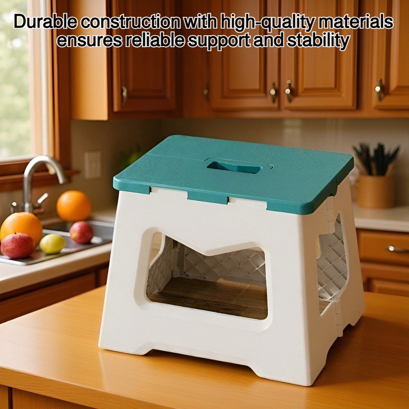 Hand-held folding stool