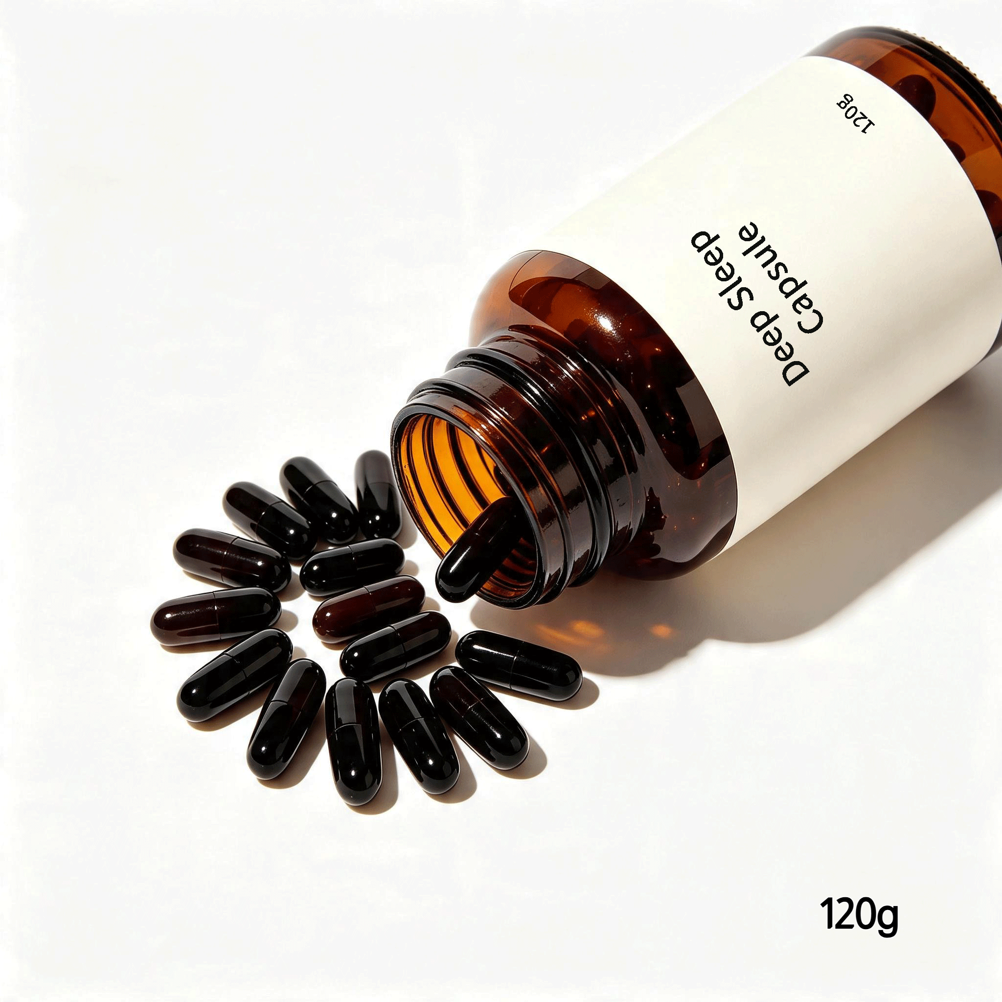 Deep Sleep Capsule bottle on nightstand