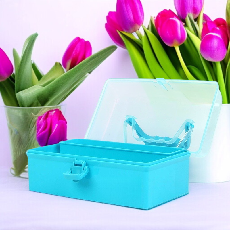 Plastic Double Layer Medicine Box for Home Use