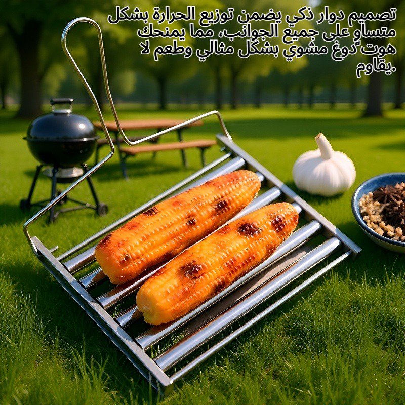 حامل هوت دوغ، شواية باربيكيو دوارة