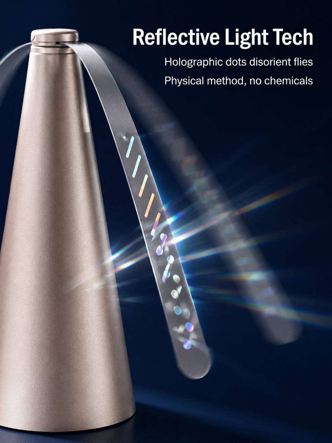 Close-up of quiet electric fly fan blades