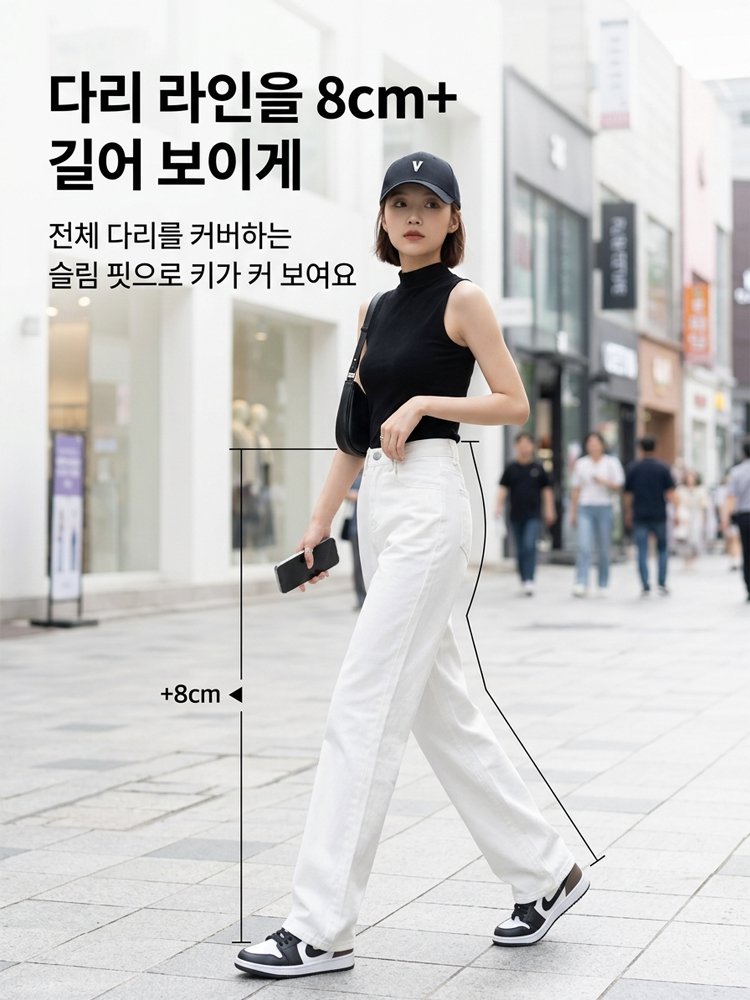 【TV 화제의 전설템! 3D 입체 재단 린넨 스판 청바지 반값 특가, 미운 살 쏙 감추고 5kg 날씬하게】하이웨스트 스트레이트 여자 흰색 청바지