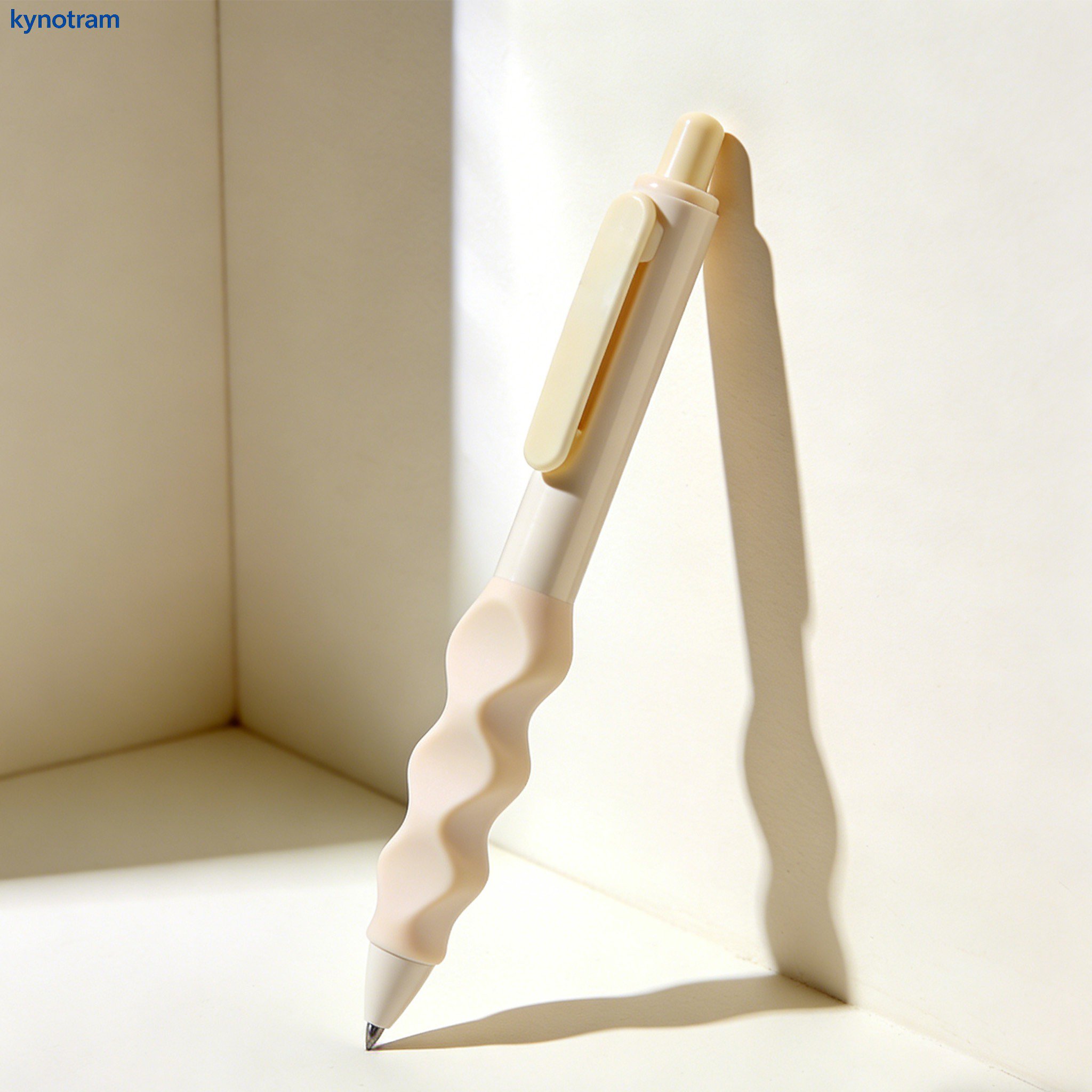 Wavy-shaped ballpoint pen (6 pieces)