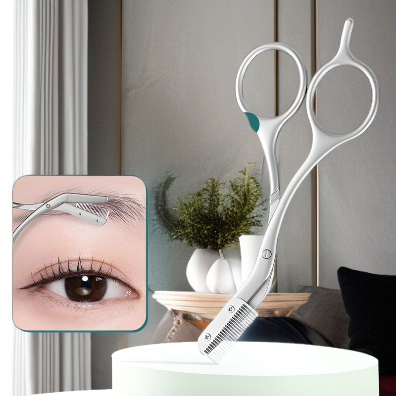 Eyebrow Grooming Scissors with Comb