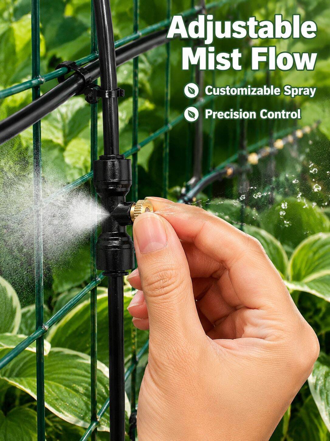 Garden Outdoor Low Pressure Cooling Misting Nozzle Kit