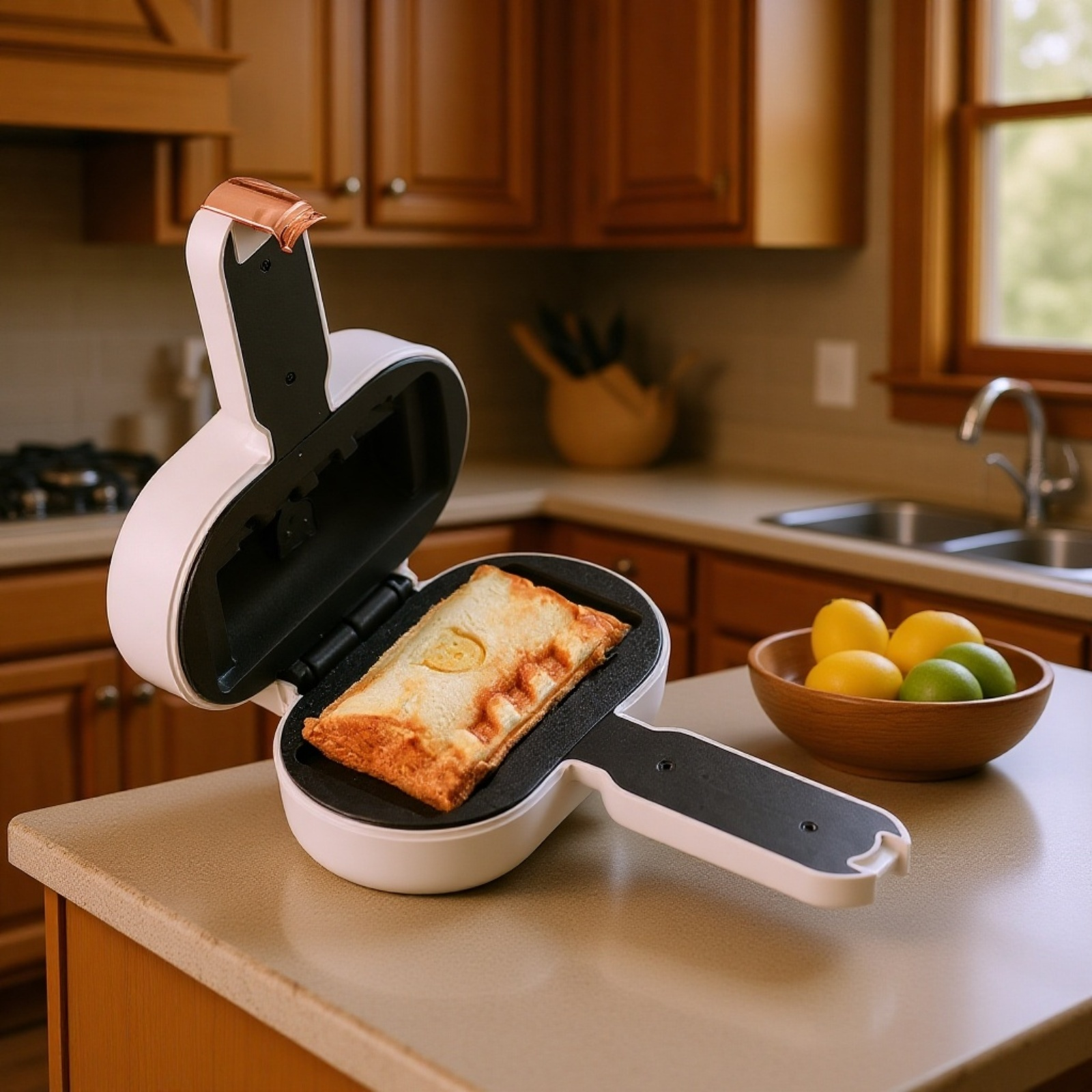 Portable sandwich press for quick meals