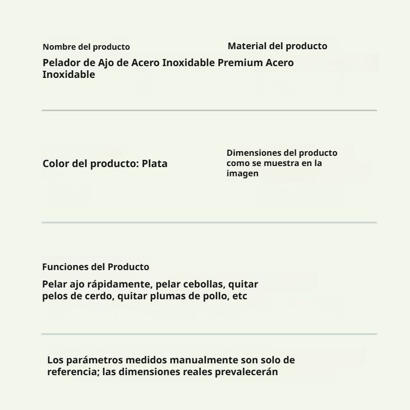 Pelador y prensador de ajo de acero inoxidable