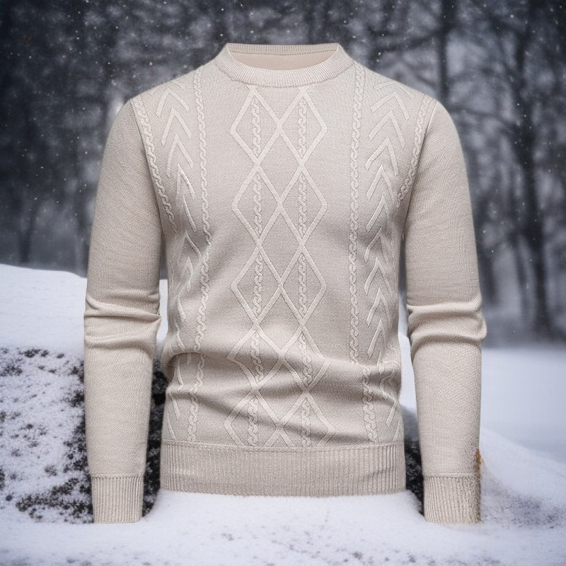 メンズの暖かい無地ダイヤモンドボトムシャツ