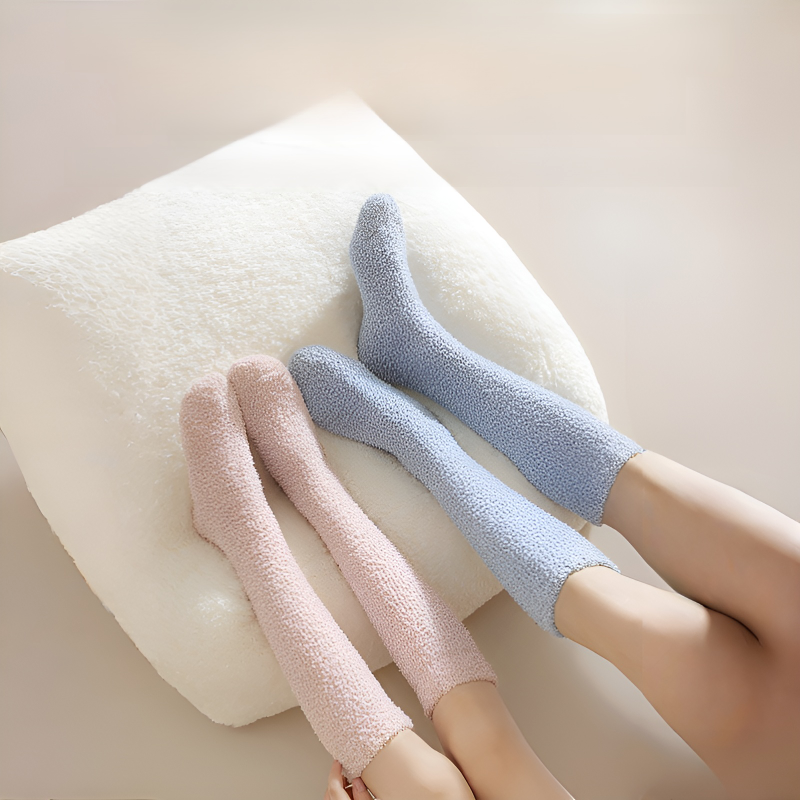 코랄 플리스 양말