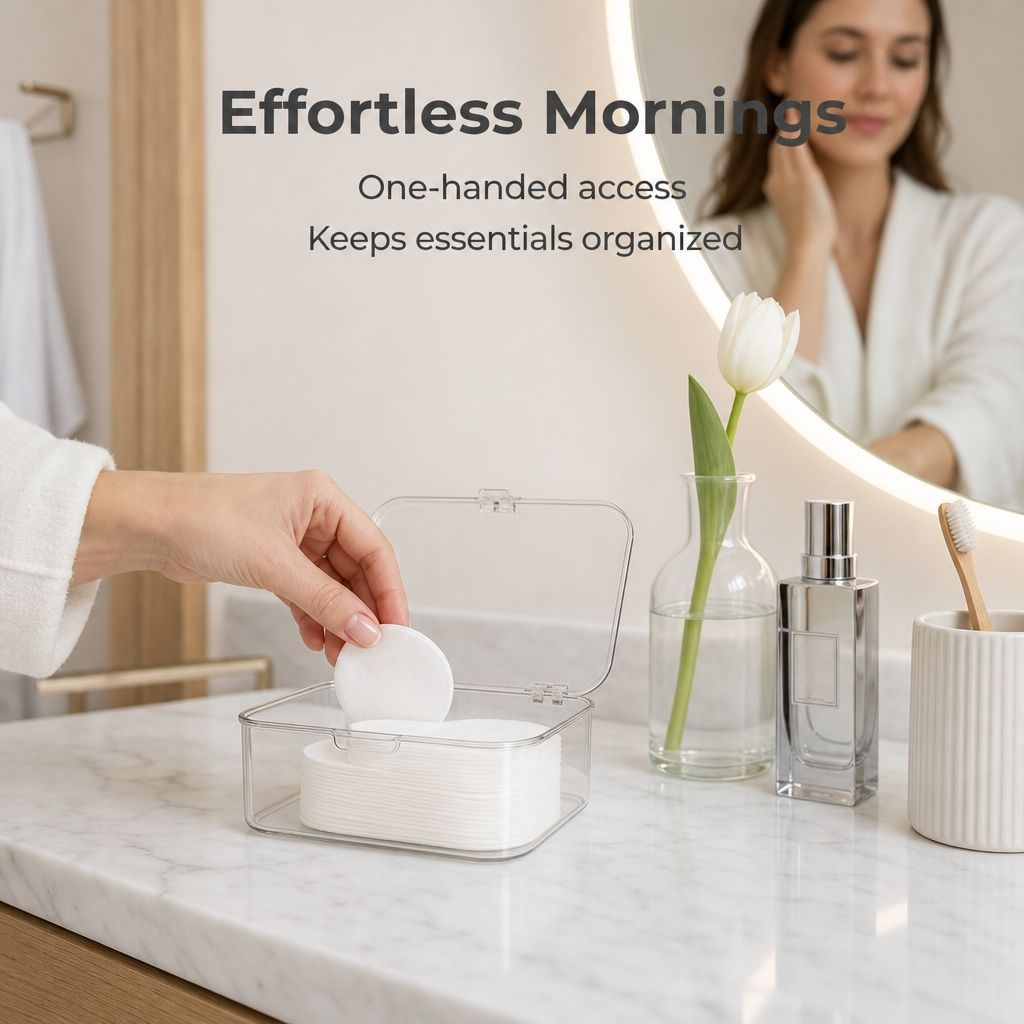 Transparent Dustproof Flip-Top Storage Box