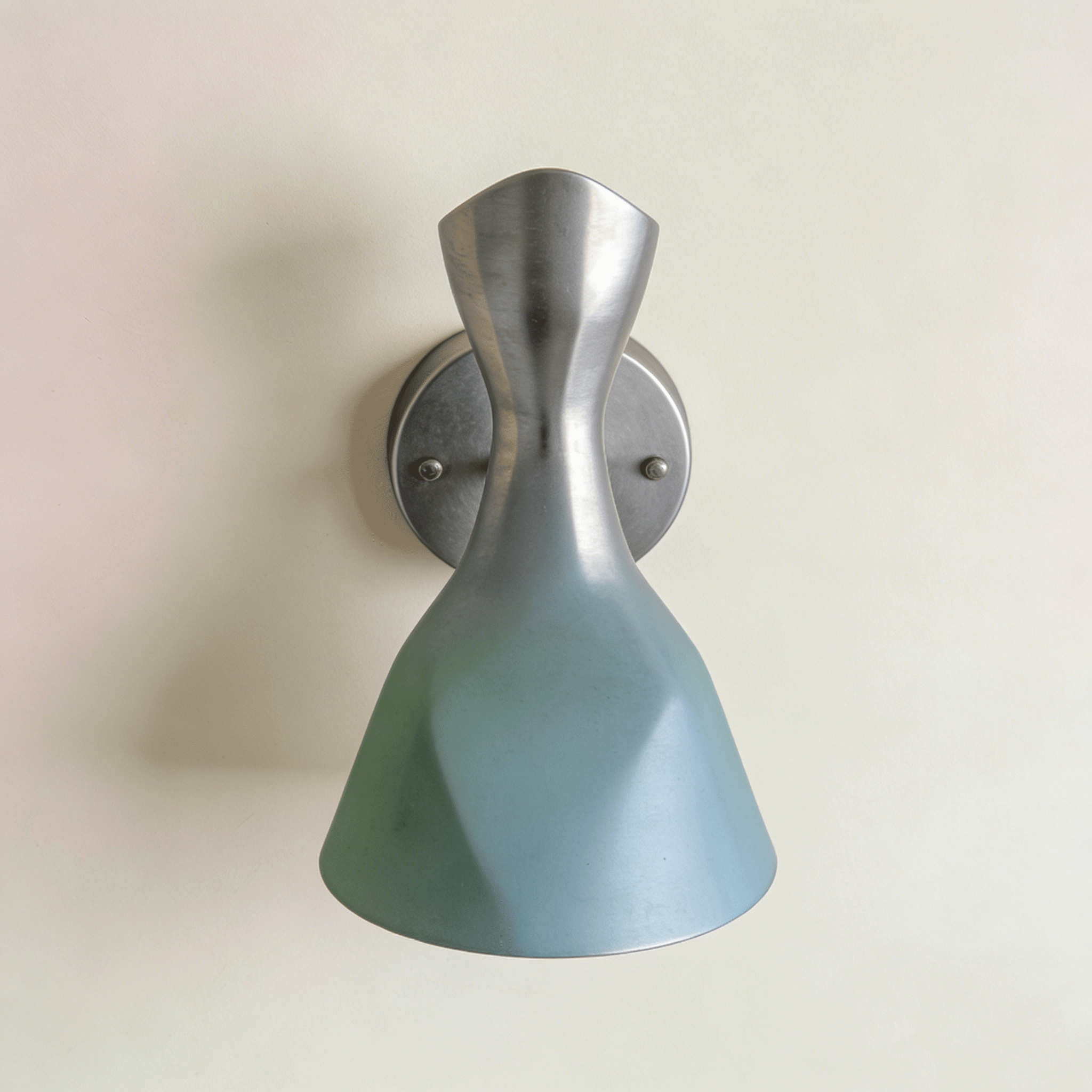 Minimalist blue bedroom wall light mounted on wall