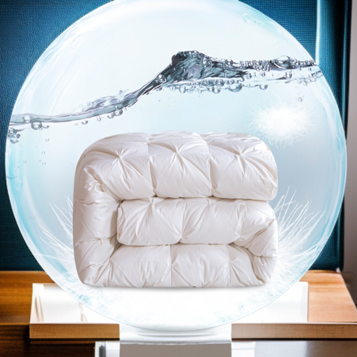 抗菌加工が施された羽毛布団のタグ