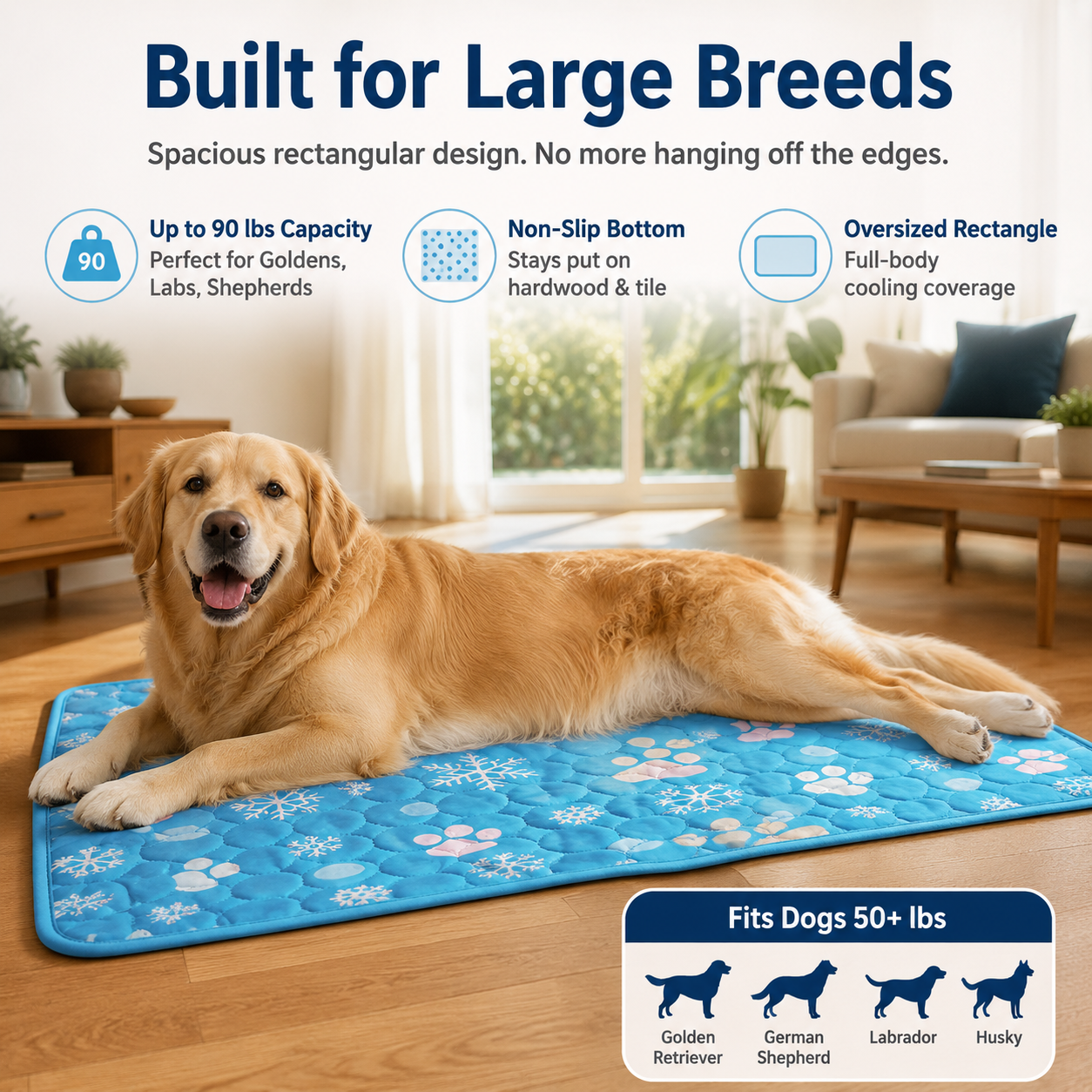 Summer Pet Cooling Mat Non-Slip Breathable for Cats and Dogs