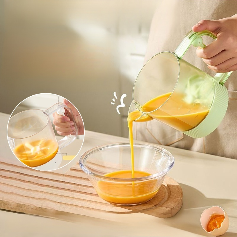 Semi-automatic egg beater