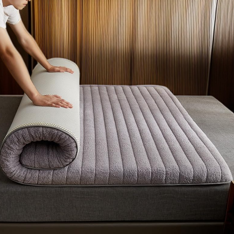 床マットレンタル　厚手の羊毛敷布団　冬用　学生寮用　シングルサイズ